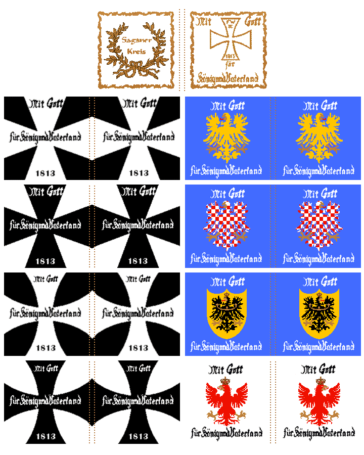 Prussia Line Infantry Flags Post 1806 - 1